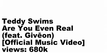 Teddy Swims Are You Even Real views